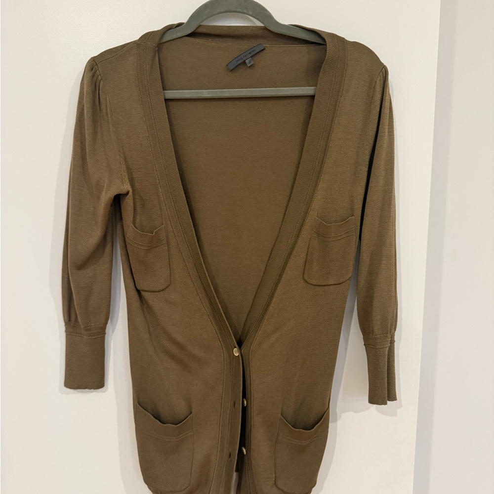 John Varvatos Women's Brown Cardigan Sweater